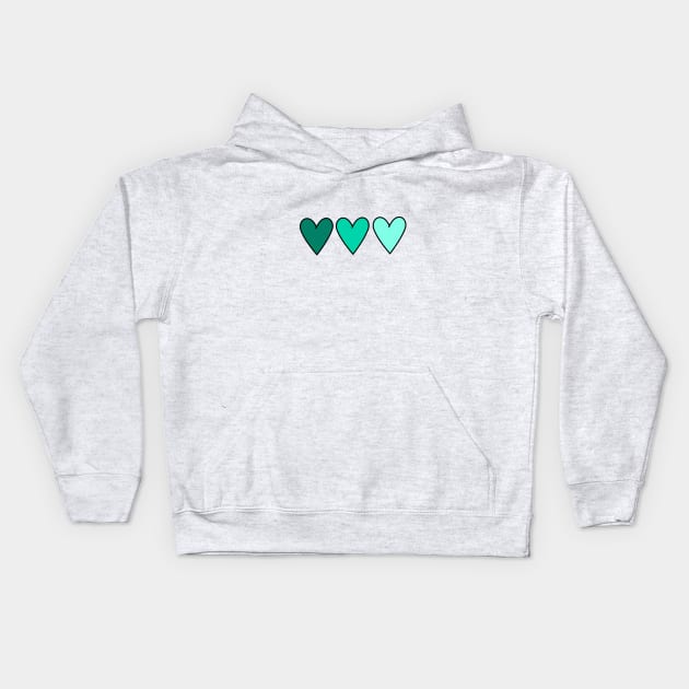 Cute aesthetic hearts Kids Hoodie by Robyn's T shop